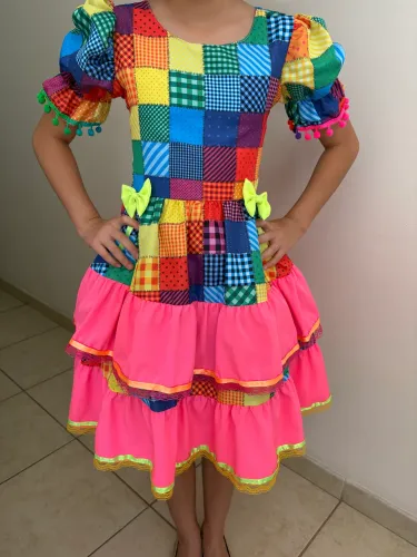 Vestido infantil festa junina