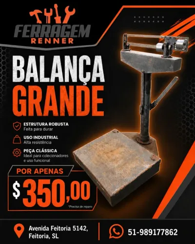 Balança grande , usada