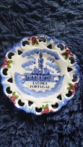 Prato Decorativo Artístico Porcelana Portuguesa