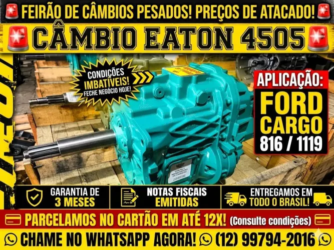 CÂMBIO 4505 APLICÁVEL 816 1119 REVISADO COM GARANTIA DE 90 DIAS