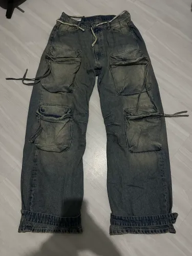 Calça baggy cargo Zara 42