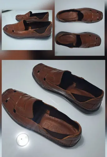Sandália masculina couro