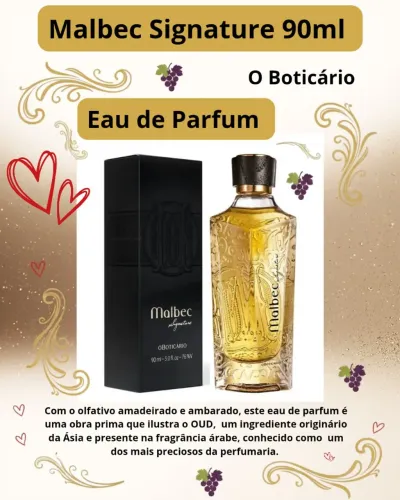 Malbec Signature Eau de Parfum masculino- OBoticario 