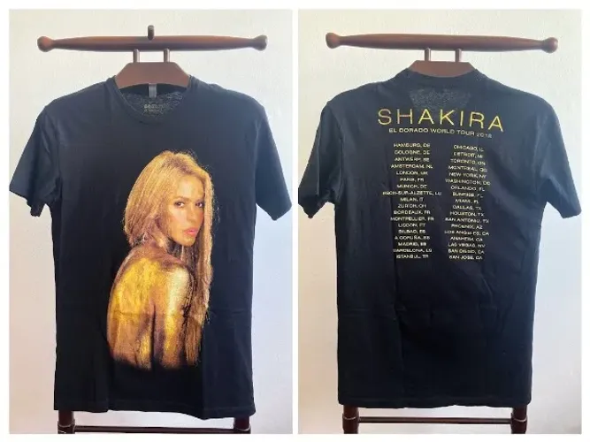 Camiseta Shakira El Dorado Tour 2018 Oficial Merchandising Original Colecionador Tamanho P