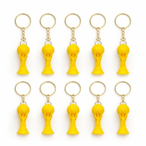 Kit 10 Chaveiros Taça Copa Do Mundo Dourada Amarelo Kit 10x Chaveiros Kit 10x Chaveiros