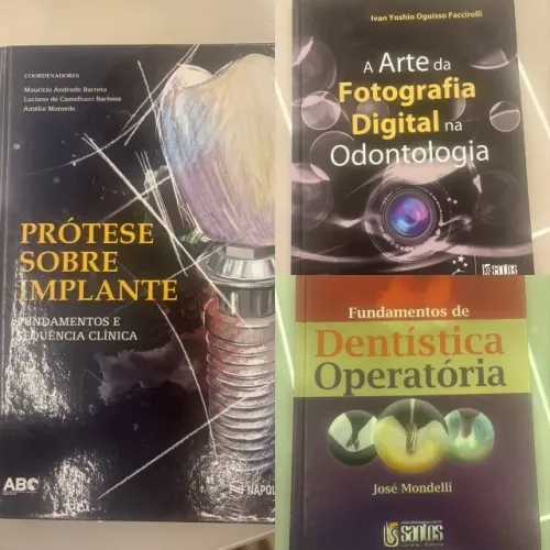 lote livros odontologia / protese - fotografia para odontologia / dentistica