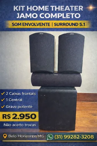 Kit Home Theater Jamo Completo | Som Envolvente | 5.1