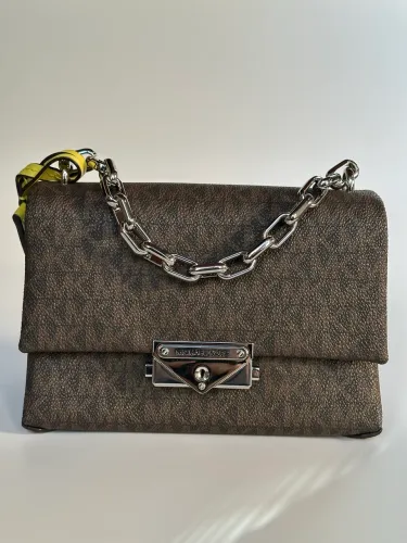 Michael Kors Cece Signature Brown + Lime