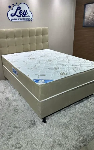 Cama box Casal padrao ouro luxo molas ensacadas em oferta !