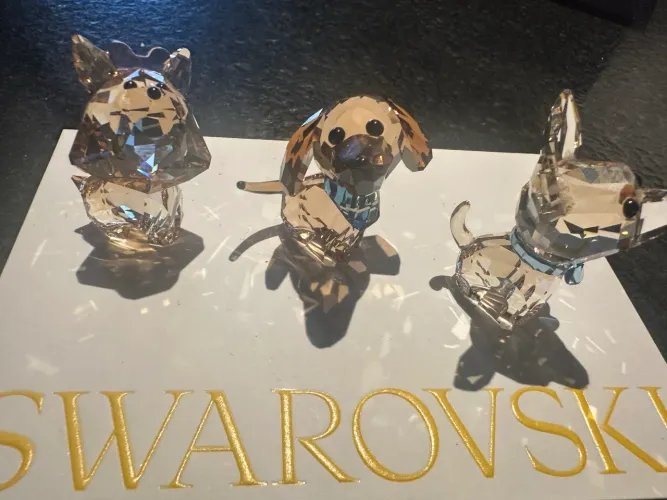 Swarovski 3 caes colecionáveis