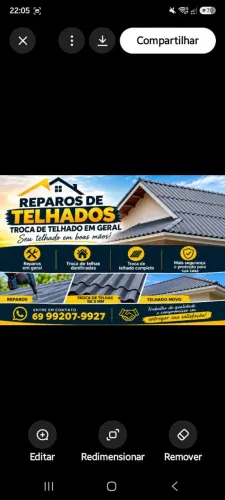 Trabalho com telhado