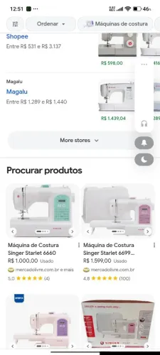 Máquina de costura Starlet "nunca usada"