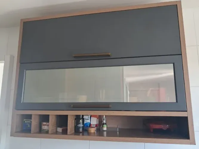 Conjunto três armários de cozinha