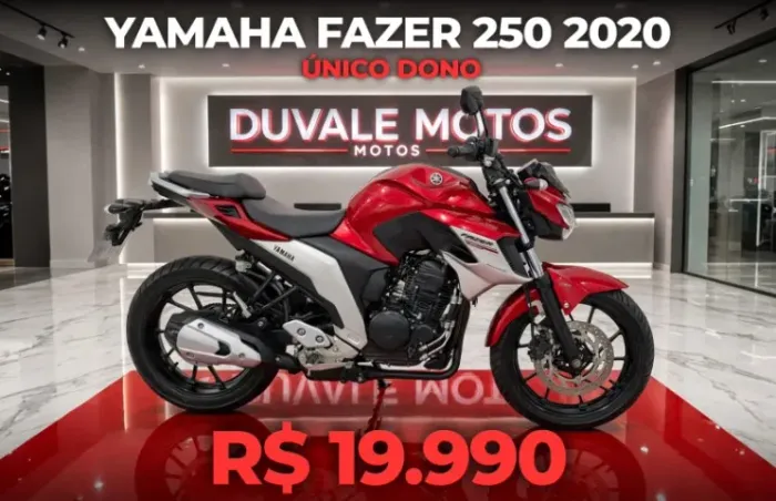 Yamaha FZ25 250 Fazer! Ano 2020! Único Dono! Impecável Apenas 10.900km! Financiamos!