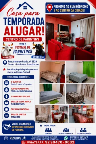 Aluga se casa período festival em Parintins