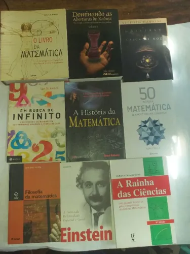 livros de matemática e xadrez , valores na descrição