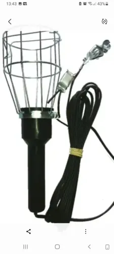 Luminaria com grade para energia e bateria