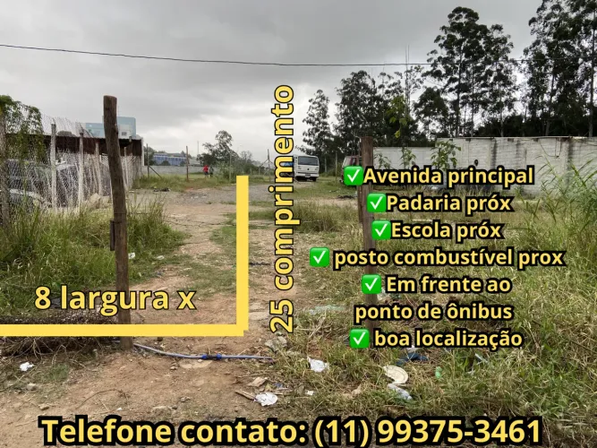 TERRENO 8x25 JARDIM DAS OLIVAS, GUARULHOS SÃO PAULO (PRÓXIMO AO MARCOS FREIRE) 