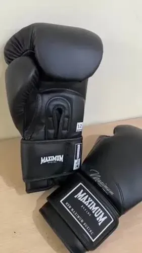 Luva De Boxe E Muay Thai Classic - Maximum Boxing Cor Black (Tamanho 12)