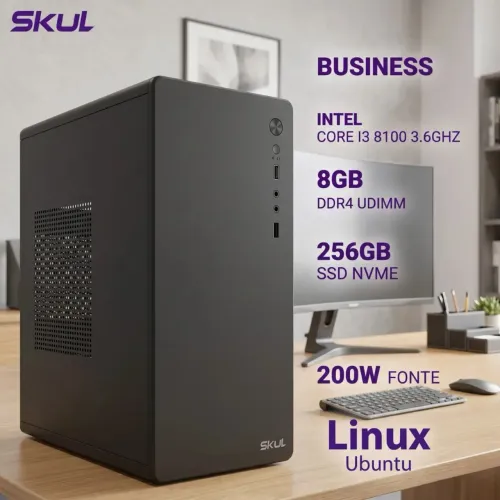 Computador Intel Core I3 8100 8gb Ram Ssd 256gb Nvme Linux