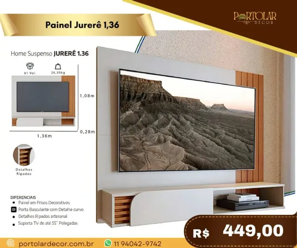 Painel Jurerê 1,36 - À pronta entrega