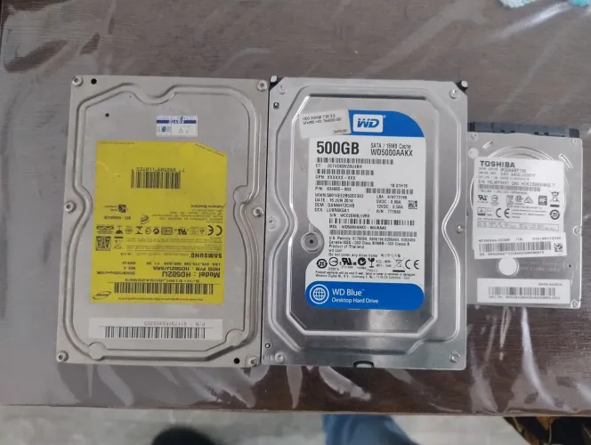 3 HDS 2 DE 500 GB 1 DE NOTEBOOK 1 TB