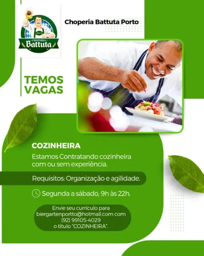 Vaga de Cozinheira