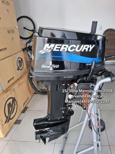 Motor de popa 25hp Mercury sea pro ano 2008 impecável por menor valor ou parcelo em 18x.