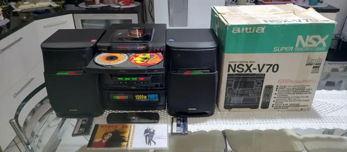 Aparelho de som Mini system aiwa nsx-v70  Sony Philips gradiente jvc cce Sharp pioneer kem