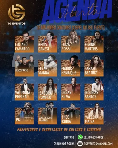 Agendas Cantores Gospel