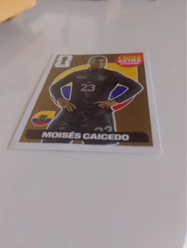 Figurinha extra sticker Moisés caicedo ouro