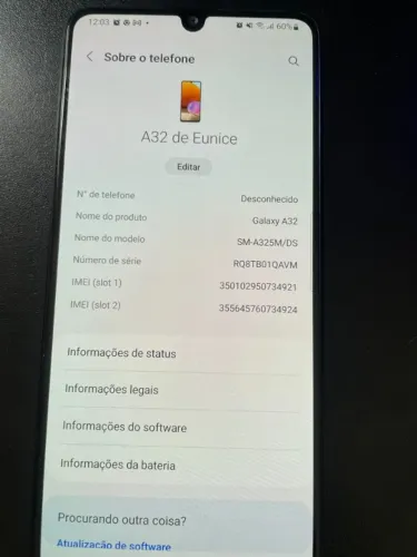 Galaxy A32 usado com avarias