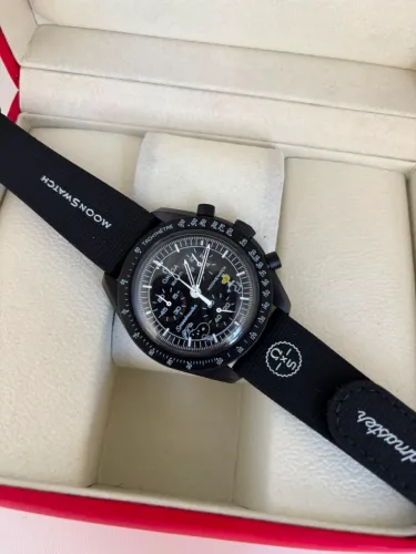 Relogio Omega Speedmaster MoonSwatch Snoopy 42mm Premium Top 100% Funcional