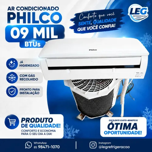 Ar condicionado de 09 mil BTUs com ou sem instalação