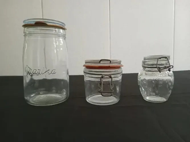 Potes herméticos de vidro