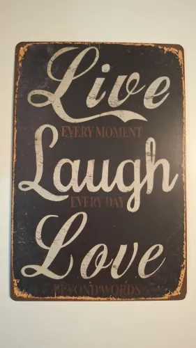 Placa de decoração com mensagens positiva