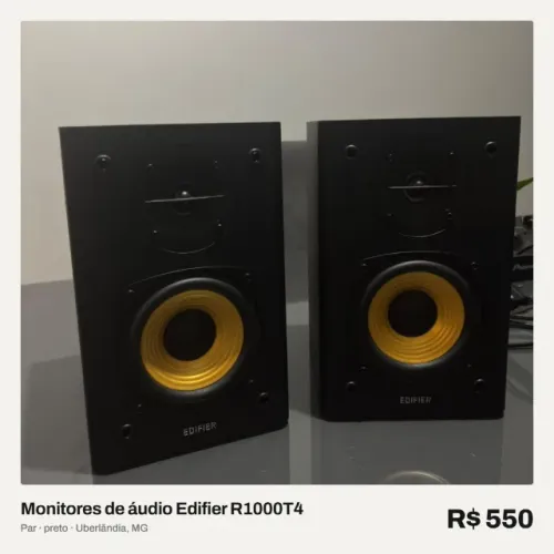 Monitores de Áudio Edifier R1000T4 Preto (Par)