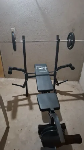 Banco de supino WCT Completo com Crucifixo + Estensor + Flexora + 40 kg