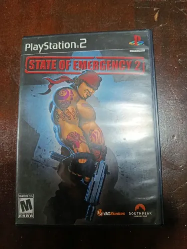 Caixa + Manual Originais Jogo State Of Emergency 2 PS2 (Sem Mídia)