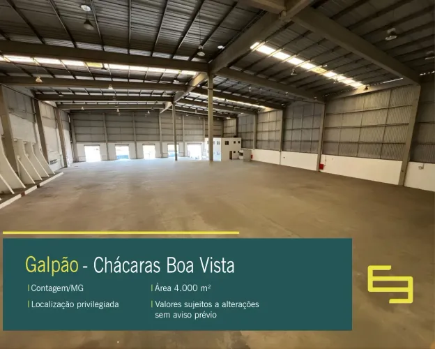 Galpão para alugar em Contagem próximo ao Ceasa com 05 docas