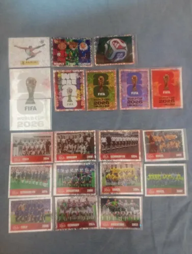 Figurinhas da Copa 2026 Campeões de Cada Copa