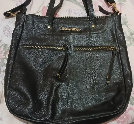 BOLSA COURO FINO ORIGINAL