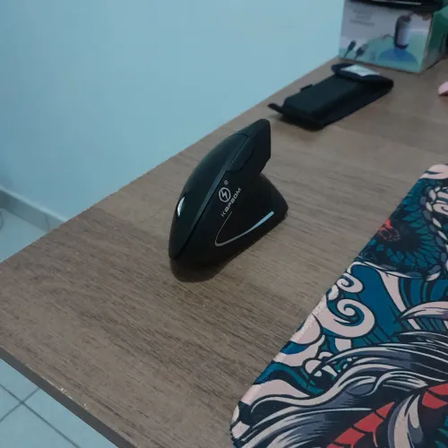 Mouse sem fio/bluetooth vertical ergonômico