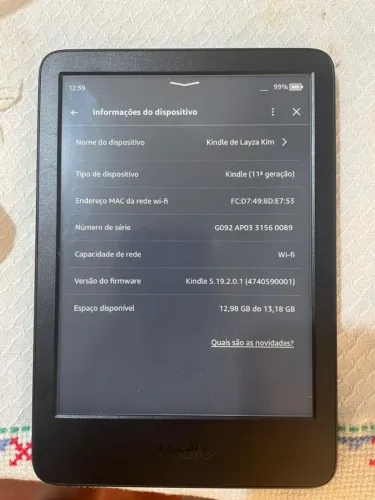 Kindle 11° geração 16 GB Wi-fi - Excelente Estado 