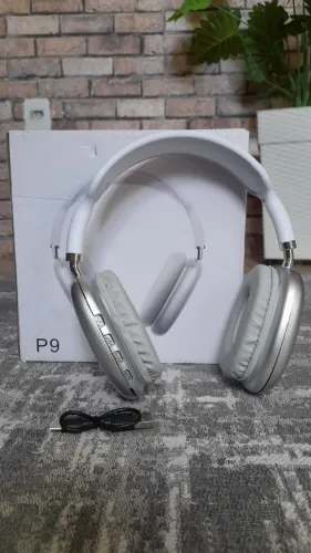 Fone P9 Bluetooth Sem fio Grave Potente, Conforto e Estilo Cinza Bateria durável