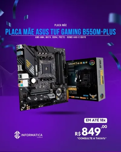 PLACA MÃE ASUS TUF GAMING B550M-PLUS