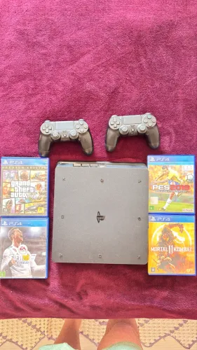? VENDO PLAYSTATION 4 SLIM 1TB + 2 CONTROLES + 4 JOGOS ?