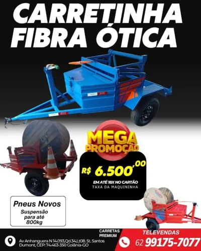 Carretinha fibra ótica