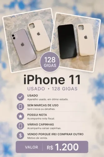 Celular iPhone 11 128 gigas