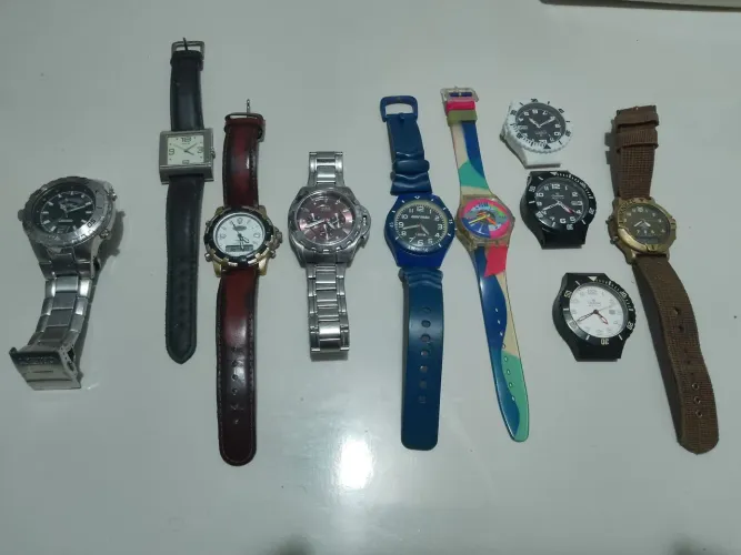 vendo lote de relógios diversas marcas tudo funcionando 